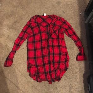 Plaid button down shirt